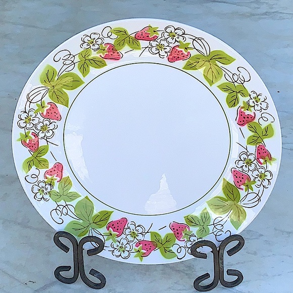 MIKASA FOCUS-SHAPE CARLSBERRY MID CENTURY VINTAGE 12 IN PLATTER PINK GREEN JAPAN - Picture 3 of 7